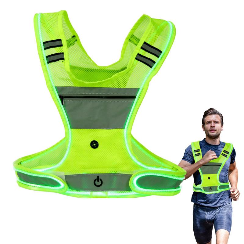 Running Visibility Gear - Led Light Up Running Vest Front