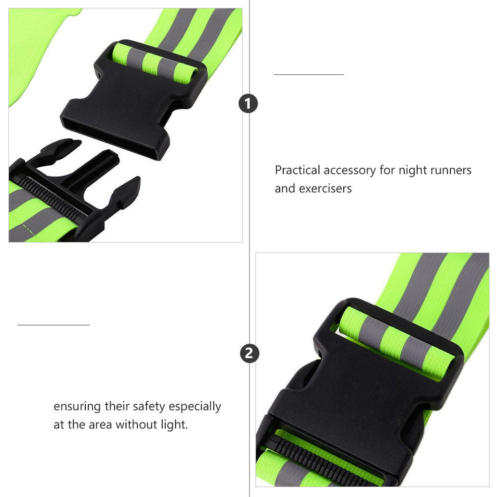 Running Visibility Gear - 2Pcs High Visibility Reflective Belt Adjustable
