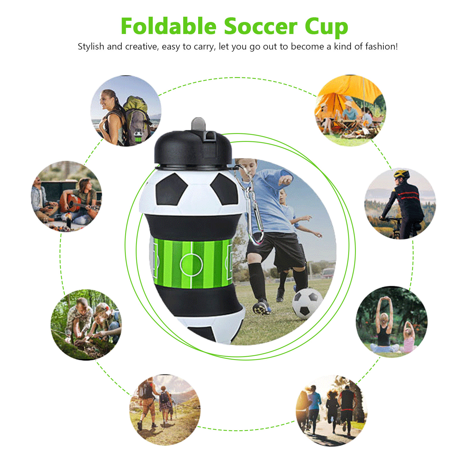 550ml Foldable Football Water  - Running Gear For Kids review and price