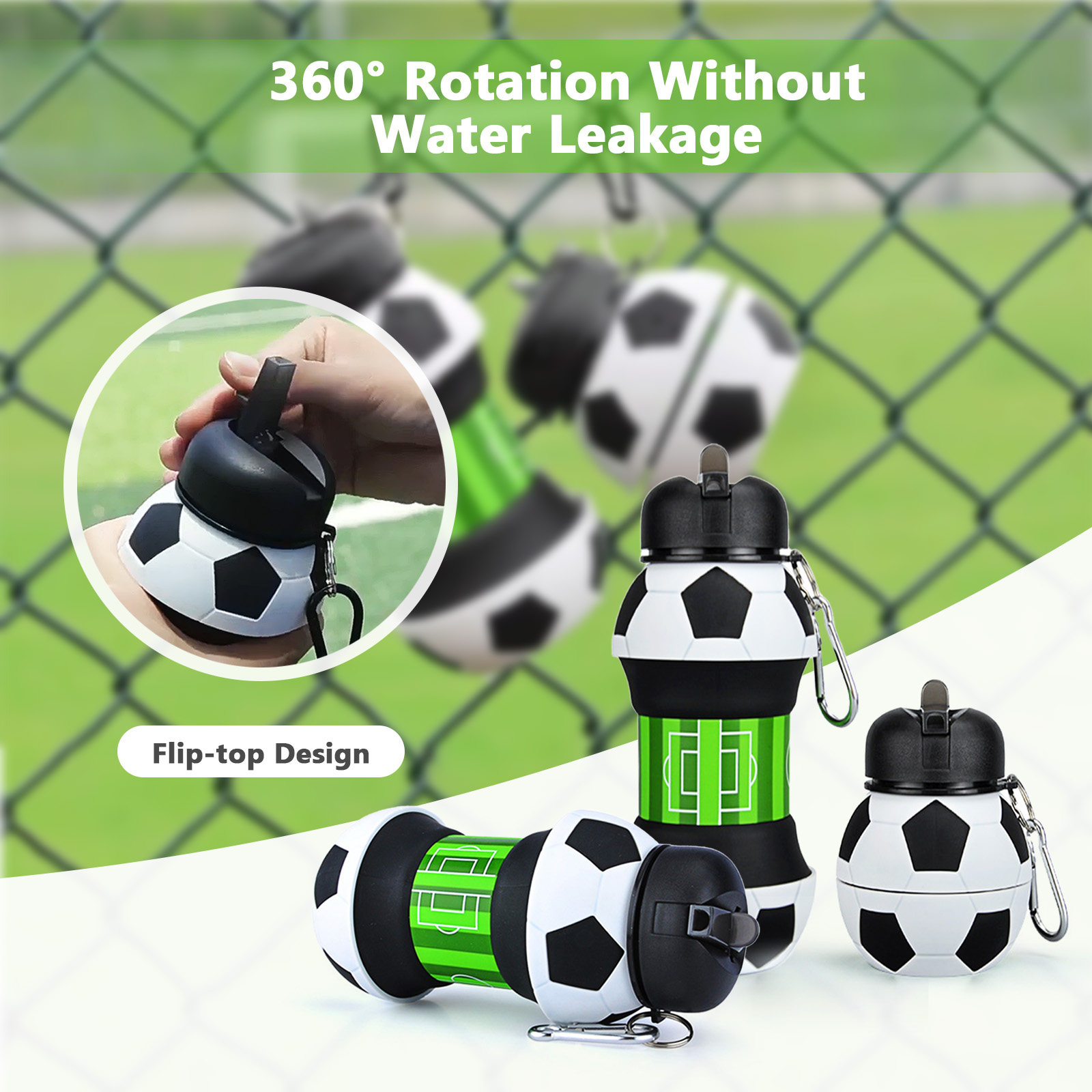 550ml Foldable Football Water  - Running Gear For Kids review and price