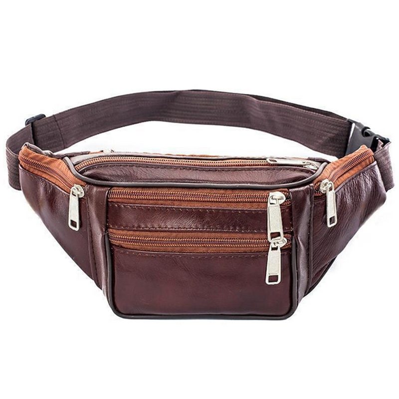 Leather Men Waist Chest Bag Th - Running Zwift review and price
